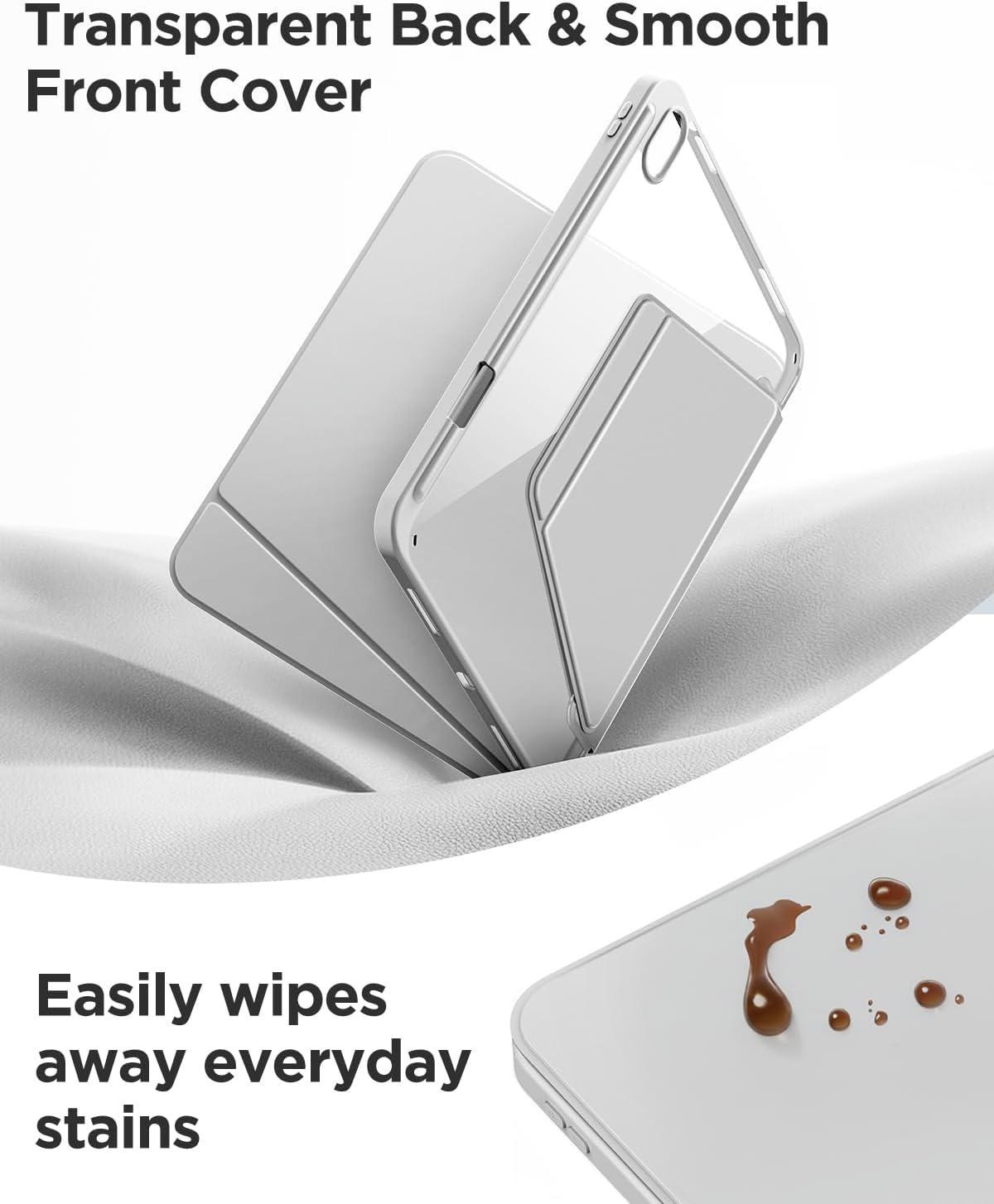 imageCACOE Case for iPad A16 11th10th Generation with Pencil Holder Multiple Angles Magnetic Stand Cover for iPad 1110 Gen 20252022 11109 inch GreyGrey