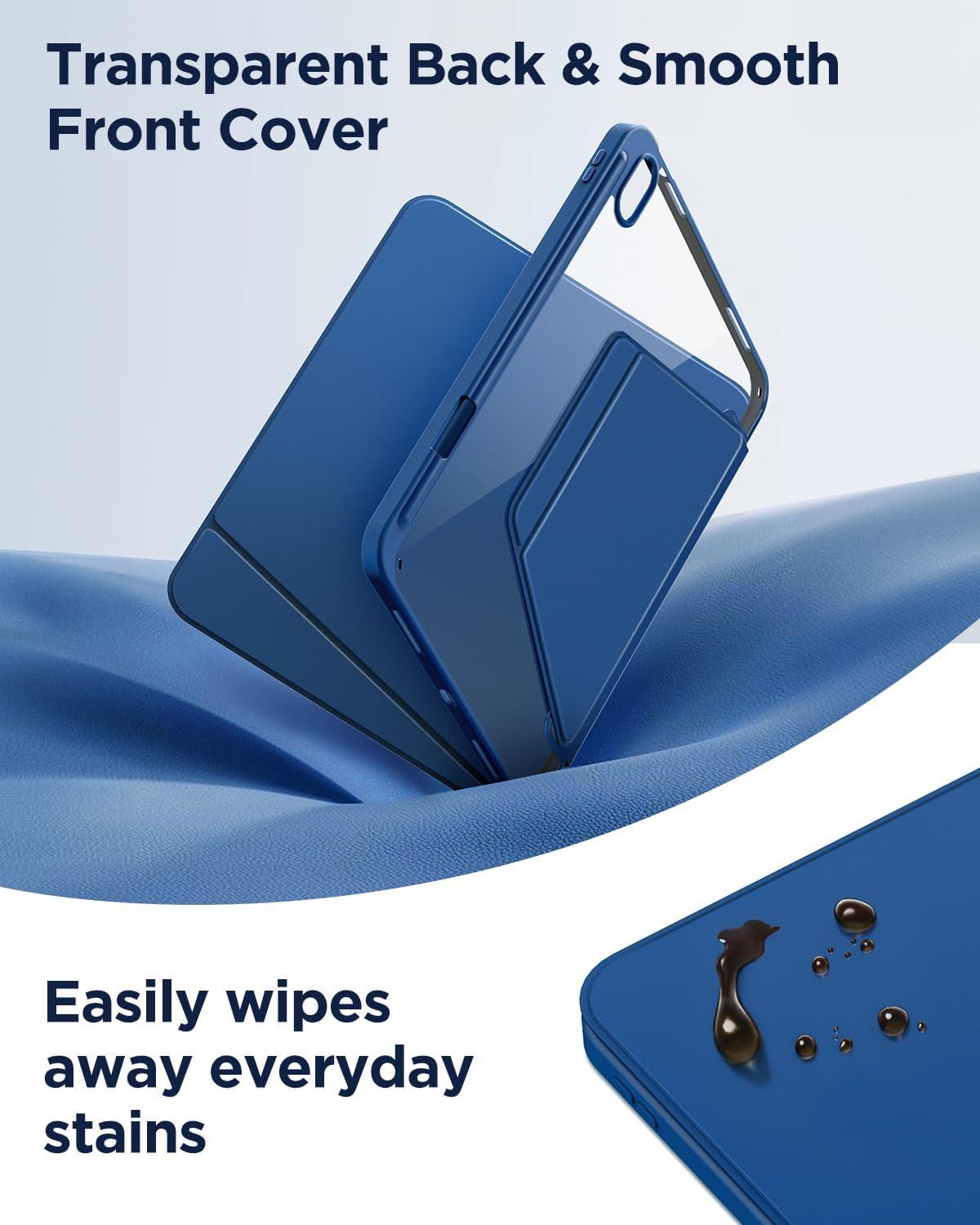 imageCACOE Case for iPad A16 11th10th Generation with Pencil Holder Multiple Angles Magnetic Stand Cover for iPad 1110 Gen 20252022 11109 inch GreySea Blue