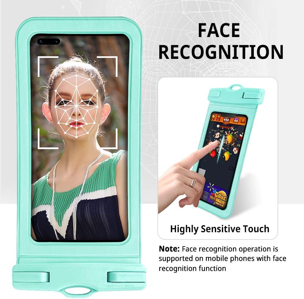 imageCACOE Floatable Floating Universal Waterproof Phone case 2 PackUp to 70quotPhone Pouch with Adjustable Neck LanyardIPX8 Cellphone Dry Bags for Beach Pool SwimmingBlackBlackBlackGreen