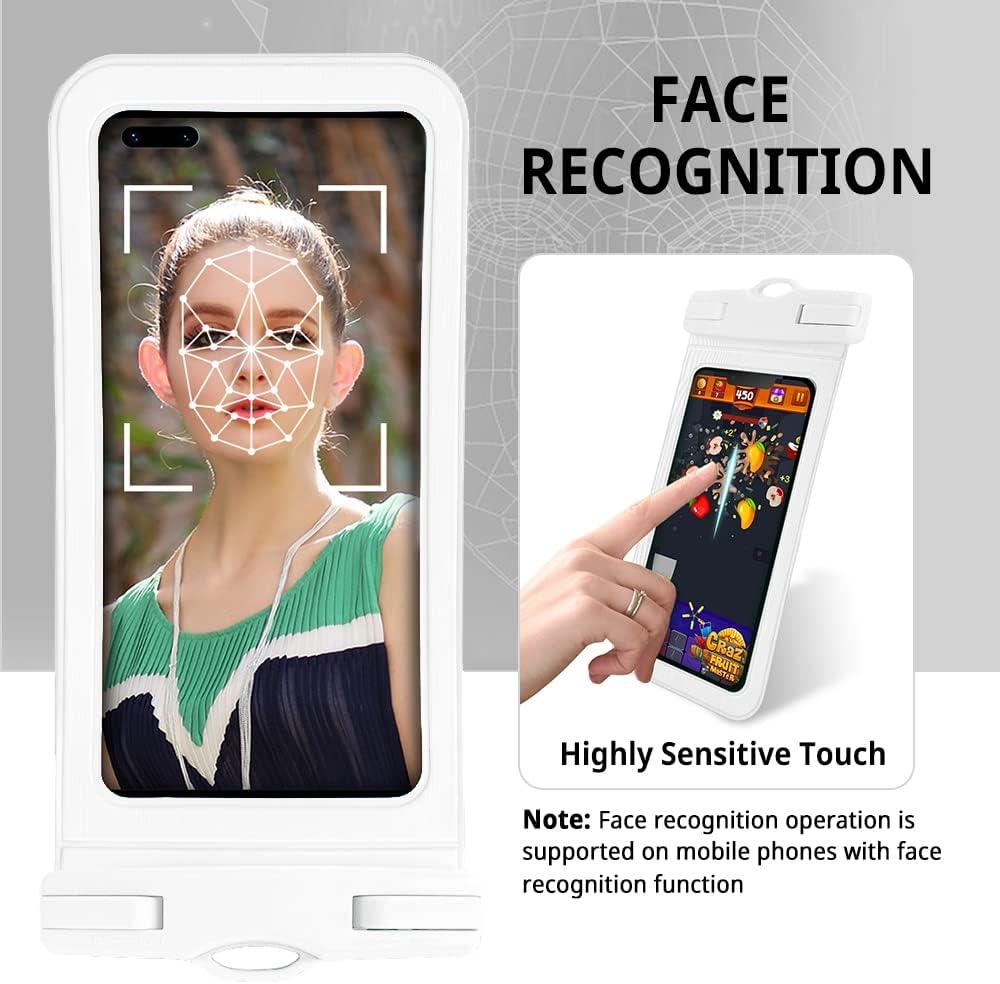 imageCACOE Floatable Floating Universal Waterproof Phone case 2 PackUp to 70quotPhone Pouch with Adjustable Neck LanyardIPX8 Cellphone Dry Bags for Beach Pool SwimmingBlackBlackBlackWhite