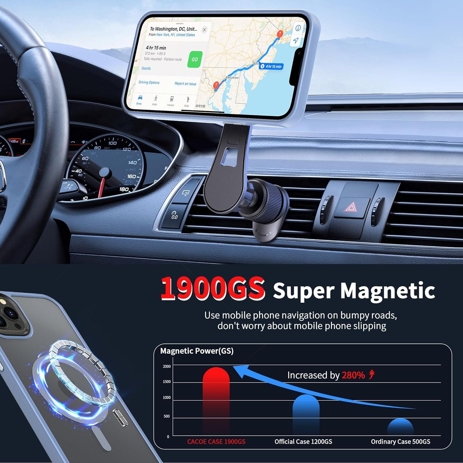 imageCACOE Magnetic Case for iPhone 16 61 inch Compatible with MagSafe Thin Slim Fit AntiFingerprint Shockproof Bumper TPU Protective Cover for Women Men GirlsMatte BlackLight Blue