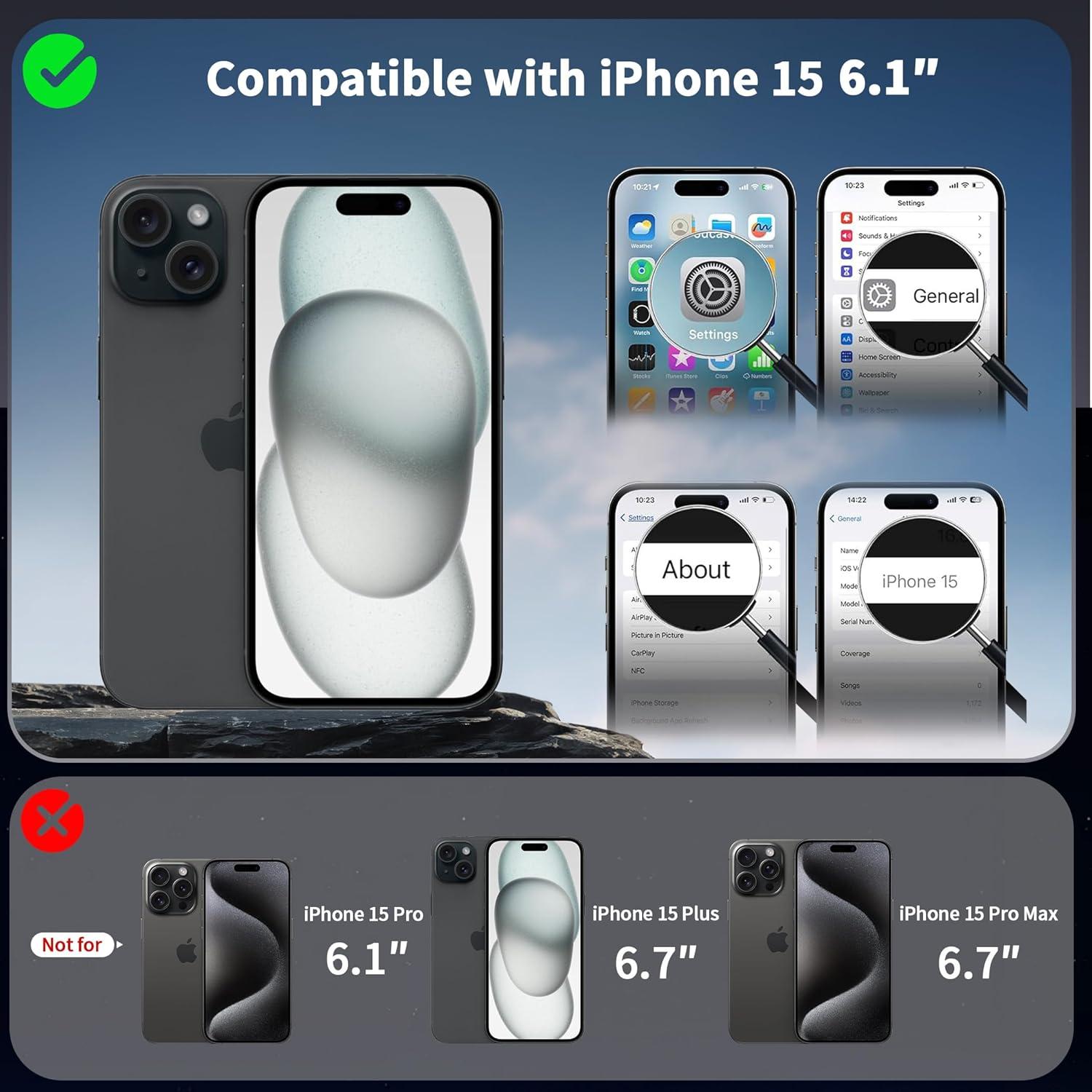 imageCACOE Magnetic Case for iPhone 16 61 inch with 360 Rotatable Ring Stand Compatible with MagSafe Car Phone Mount Cases Cover Phone Holder for Desk MeetingVideosMatte BlackMatte Black