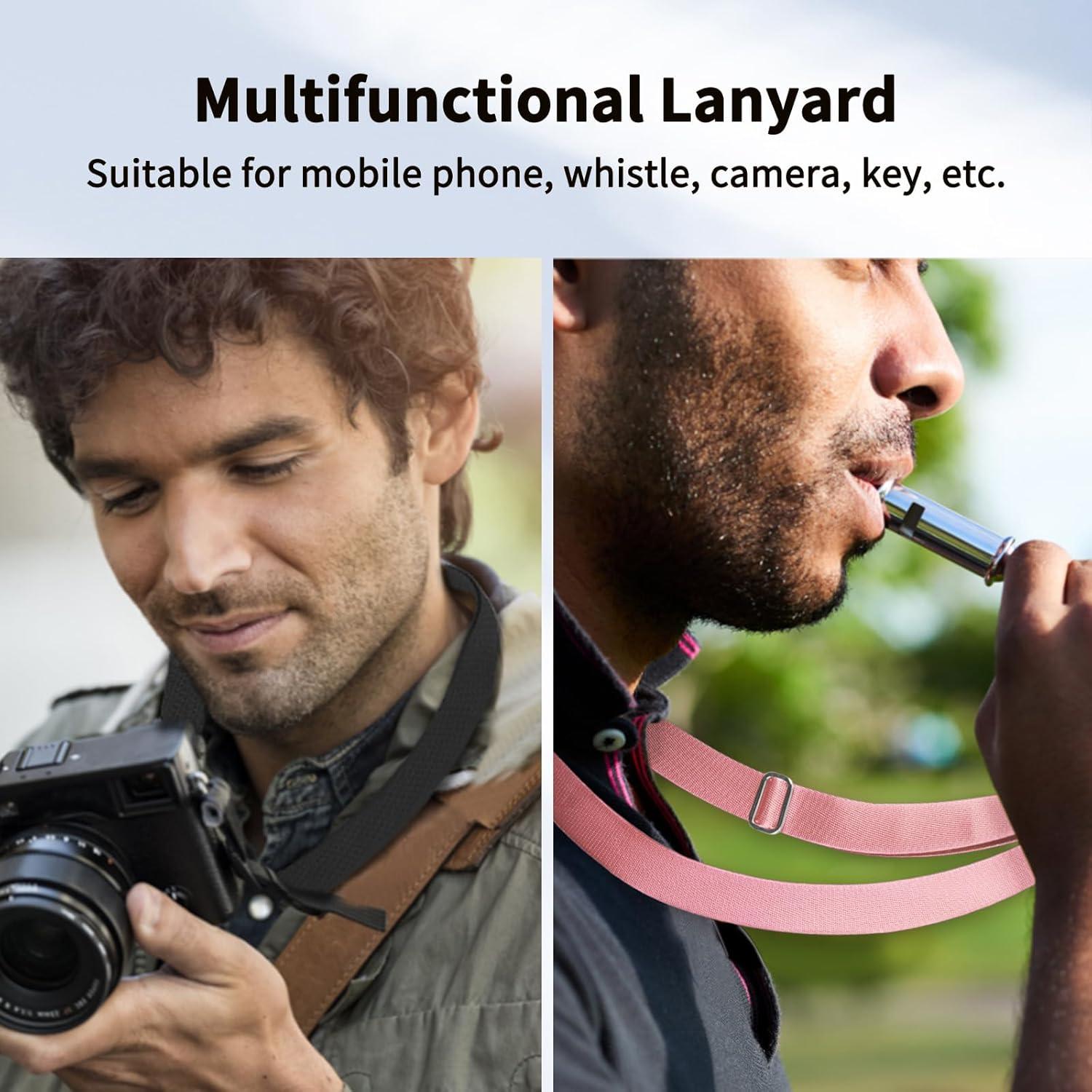 imageCACOE Phone Lanyard 2 Pack2 Adjustable Neck Strap2 Phone PatchesUniversal Cell Phone Multifuctional Patch Lanyards Compatible with Most SmartphonesBlackGrayBlackpink