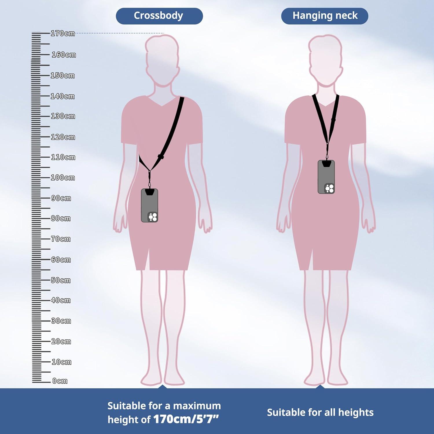 imageCACOE Phone Lanyard 2 Pack2 Adjustable Neck Strap2 Phone PatchesUniversal Cell Phone Multifuctional Patch Lanyards Compatible with Most SmartphonesBlackGrayBlackpurple