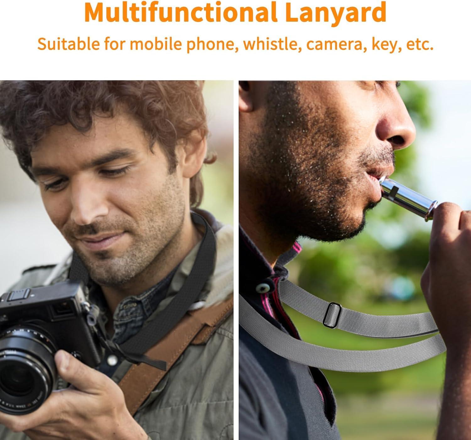 imageCACOE Phone Lanyard 2 Pack2 Adjustable Neck Strap2 Phone PatchesUniversal Cell Phone Multifuctional Patch Lanyards Compatible with Most SmartphonesBlackGrayBlackgray