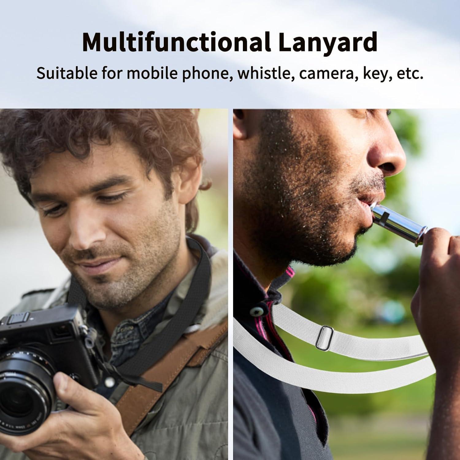 imageCACOE Phone Lanyard 2 Pack2 Adjustable Neck Strap2 Phone PatchesUniversal Cell Phone Multifuctional Patch Lanyards Compatible with Most SmartphonesBlackGrayBlackwhite