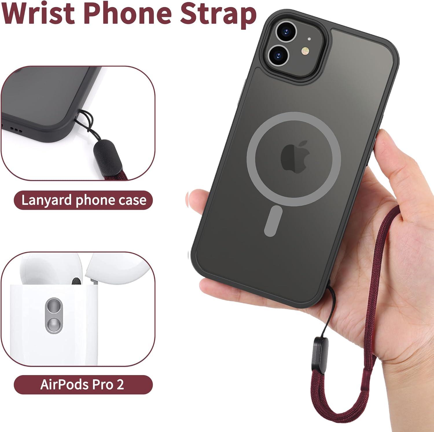 imageCACOE Phone Lanyard2 PCS Adjustable Neck StrapUniversal Crossbody Multifuctional Cell Phone Lanyards Compatible with Most SmartphonesBlackLight BlueDark Red