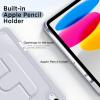 CACOE 360 Rotating Case for iPad (A16) 11th/10th Generation with Pencil Holder 2025/2022 11/10.9 inch, Shockproof Cover for iPad 11/10 Gen with Stand, Black(Grey)