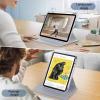 CACOE 360 Rotating Case for iPad (A16) 11th/10th Generation with Pencil Holder 2025/2022 11/10.9 inch, Shockproof Cover for iPad 11/10 Gen with Stand, Black(Grey)