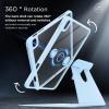 CACOE 360 Rotating Case for iPad (A16) 11th/10th Generation with Pencil Holder 2025/2022 11/10.9 inch, Shockproof Cover for iPad 11/10 Gen with Stand, Black(Light Blue)