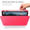CACOE 360 Rotating Case for iPad (A16) 11th/10th Generation with Pencil Holder 2025/2022 11/10.9 inch, Shockproof Cover for iPad 11/10 Gen with Stand, Black(Watermelon Pink)