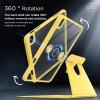 CACOE 360 Rotating Case for iPad (A16) 11th/10th Generation with Pencil Holder 2025/2022 11/10.9 inch, Shockproof Cover for iPad 11/10 Gen with Stand, Black(Yellow)