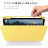 CACOE 360 Rotating Case for iPad (A16) 11th/10th Generation with Pencil Holder 2025/2022 11/10.9 inch, Shockproof Cover for iPad 11/10 Gen with Stand, Black(Yellow)