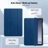 CACOE Case for Samsung Galaxy Tab A9+ Plus 11 Inch 2023 (SM-X210/X216/X218) with Screen Protector, Foldable Stand Slim Protective Case, Auto Screen On/Off, Black(Sea Blue)
