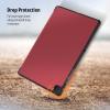 CACOE Case for Samsung Galaxy Tab A9+ Plus 11 Inch 2023 (SM-X210/X216/X218) with Screen Protector, Foldable Stand Slim Protective Case, Auto Screen On/Off, Black(Red Wine)
