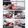 CACOE Case for iPad (A16) 11th/10th Generation with Pencil Holder, Multiple Angles Magnetic Stand Cover for iPad 11/10 Gen 2025/2022 11/10.9 inch, Grey(Watermelon Red)