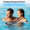 CACOE [Floatable] Floating Universal Waterproof Phone case 2 Pack-Up to 7.0″,Phone Pouch with Adjustable Neck Lanyard,IPX8 Cellphone Dry Bags for Beach Pool Swimming（Black+Black）(Black+Black)