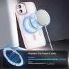 CACOE Magnetic Case for iPhone 13 & iPhone 14 6.1 inch-Compatible with MagSafe & Magnetic Car Phone Mount,Not Yellowing Anti-Scratch (Clear)(Light Pink)