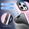 CACOE Magnetic Case for iPhone 16 6.1 inch, Compatible with MagSafe, Thin Slim Fit Anti-Fingerprint Shockproof Bumper TPU Protective Cover for Women Men Girls(Matte Black)(Pink)
