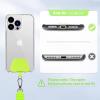 CACOE Phone Lanyard 2 Pack-2× Adjustable Neck Strap,2× Phone Patches,Universal Cell Phone Multifuctional Patch Lanyards Compatible with Most Smartphones(Black+Gray)(Black+green)