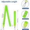 CACOE Phone Lanyard 2 Pcs-1 Pcs Adjustable Neck Strap,1 Pcs Wrist Strap,2 Pads,Universal Crossbody Multifuctional Cell Phone Lanyards Compatible with Most Smartphones(Black)(Green)