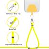 CACOE Phone Lanyard-2 PCS Adjustable Neck Strap,Universal Crossbody Multifuctional Cell Phone Lanyards Compatible with Most Smartphones(Black+Light Blue)(Black+yellow)