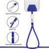 CACOE Phone Lanyard-2 PCS Adjustable Neck Strap,Universal Crossbody Multifuctional Cell Phone Lanyards Compatible with Most Smartphones(Black+Light Blue)(Black+dark Blue)