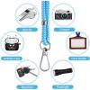 CACOE Phone Lanyard-2 PCS Adjustable Neck Strap,Universal Crossbody Multifuctional Cell Phone Lanyards Compatible with Most Smartphones(Black+Light Blue)(Black+bright Blue)