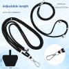 CACOE Phone Lanyard-2 PCS Adjustable Neck Strap,Universal Crossbody Multifuctional Cell Phone Lanyards Compatible with Most Smartphones(Black+Light Blue)(Black+light Blue)