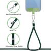 CACOE Phone Lanyard-2 PCS Adjustable Neck Strap,Universal Crossbody Multifuctional Cell Phone Lanyards Compatible with Most Smartphones(Black+Light Blue)(Dark Green)