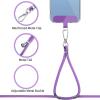 CACOE Phone Lanyard-2 PCS Adjustable Neck Strap,Universal Crossbody Multifuctional Cell Phone Lanyards Compatible with Most Smartphones(Black+Light Blue)(Dark Purple)