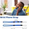 CACOE Phone Lanyard-2 PCS Adjustable Neck Strap,Universal Crossbody Multifuctional Cell Phone Lanyards Compatible with Most Smartphones(Black+Light Blue)(Dark Blue)