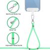 CACOE Phone Lanyard-2 PCS Adjustable Neck Strap,Universal Crossbody Multifuctional Cell Phone Lanyards Compatible with Most Smartphones(Black+Light Blue)(Light Green)