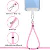 CACOE Phone Lanyard-2 PCS Adjustable Neck Strap,Universal Crossbody Multifuctional Cell Phone Lanyards Compatible with Most Smartphones(Black+Light Blue)(Light Pink)