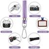 CACOE Phone Lanyard-2 PCS Adjustable Neck Strap,Universal Crossbody Multifuctional Cell Phone Lanyards Compatible with Most Smartphones(Black+Light Blue)(Purple Blue)