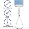 CACOE Phone Lanyard-2 PCS Adjustable Neck Strap,Universal Crossbody Multifuctional Cell Phone Lanyards Compatible with Most Smartphones(Black+Light Blue)(White)