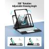 CACOE Rotating Keyboard Case for Samsung Galaxy Tab A11 Plus / A9 Plus 2025/2023 11 inch with Touchpad, 7-Color Backlight, Detachable Wireless Keyboard, 360° Rotation with Stand Function, Black(Rotation)