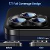 CACOE for iPhone 17 Pro Max/17 Pro/16 Pro Max/16 Pro/15 Pro Max/15 Pro/14 Pro Max/14 Pro Camera Lens Protector, [Anti-Scratch] [Drop-Proof][Strong-Adhesion] Camera Screen Cover(Dark Blue)(Black)