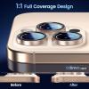 CACOE for iPhone 17 Pro Max/17 Pro/16 Pro Max/16 Pro/15 Pro Max/15 Pro/14 Pro Max/14 Pro Camera Lens Protector, [Anti-Scratch] [Drop-Proof][Strong-Adhesion] Camera Screen Cover(Dark Blue)(Desert Gold)