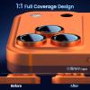 CACOE for iPhone 17 Pro Max/17 Pro/16 Pro Max/16 Pro/15 Pro Max/15 Pro/14 Pro Max/14 Pro Camera Lens Protector, [Anti-Scratch] [Drop-Proof][Strong-Adhesion] Camera Screen Cover(Dark Blue)(Orange)