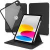 CACOE 360 Rotating Case for iPad (A16) 11th/10th Generation with Pencil Holder 2025/2022 11/10.9 inch, Shockproof Cover for iPad 11/10 Gen with Stand, Black(Black)