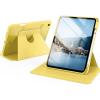 CACOE 360 Rotating Case for iPad (A16) 11th/10th Generation with Pencil Holder 2025/2022 11/10.9 inch, Shockproof Cover for iPad 11/10 Gen with Stand, Black(Yellow)
