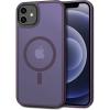CACOE Magnetic Case for iPhone 16 6.1 inch, Compatible with MagSafe, Thin Slim Fit Anti-Fingerprint Shockproof Bumper TPU Protective Cover for Women Men Girls(Matte Black)(Dark Purple)