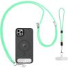 CACOE Phone Lanyard-2 PCS Adjustable Neck Strap,Universal Crossbody Multifuctional Cell Phone Lanyards Compatible with Most Smartphones(Black+Light Blue)(Light Green)