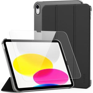 CACOE Case for iPad A16 11th/10th Generation(2025/2022) with Screen Protector 11/10.9 inch – Full Protective Tablet Cover for iPad 11/10 Gen, Watermelon Pink(Black)