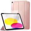 CACOE Case for iPad A16 11th/10th Generation(2025/2022) with Screen Protector 11/10.9 inch – Full Protective Tablet Cover for iPad 11/10 Gen, Rose Gold