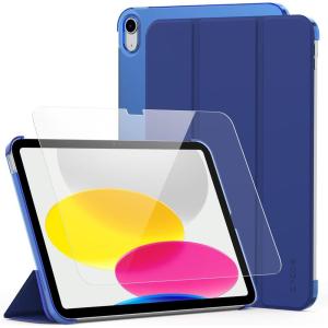 CACOE Case for iPad A16 11th/10th Generation(2025/2022) with Screen Protector 11/10.9 inch – Full Protective Tablet Cover for iPad 11/10 Gen, Dark Blue(Dark Blue)