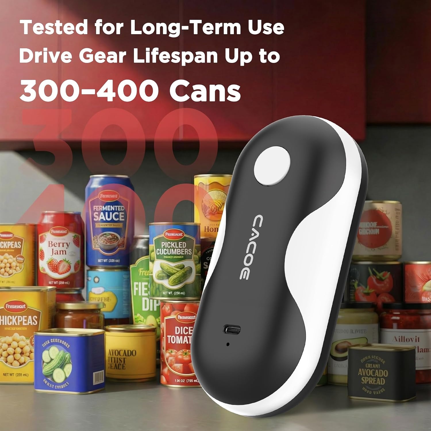 image:imageCACOE Automatic Smart Electric Can OpenerBlack