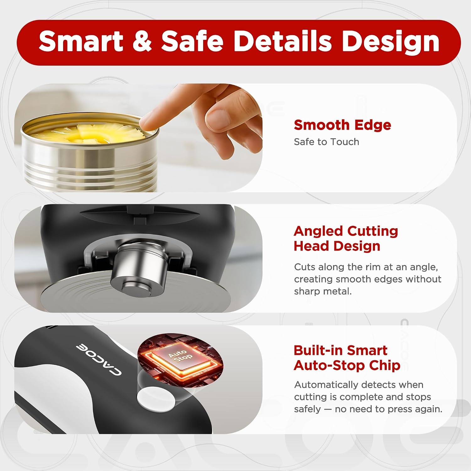 image:imageCACOE Automatic Smart Electric Can OpenerBlack