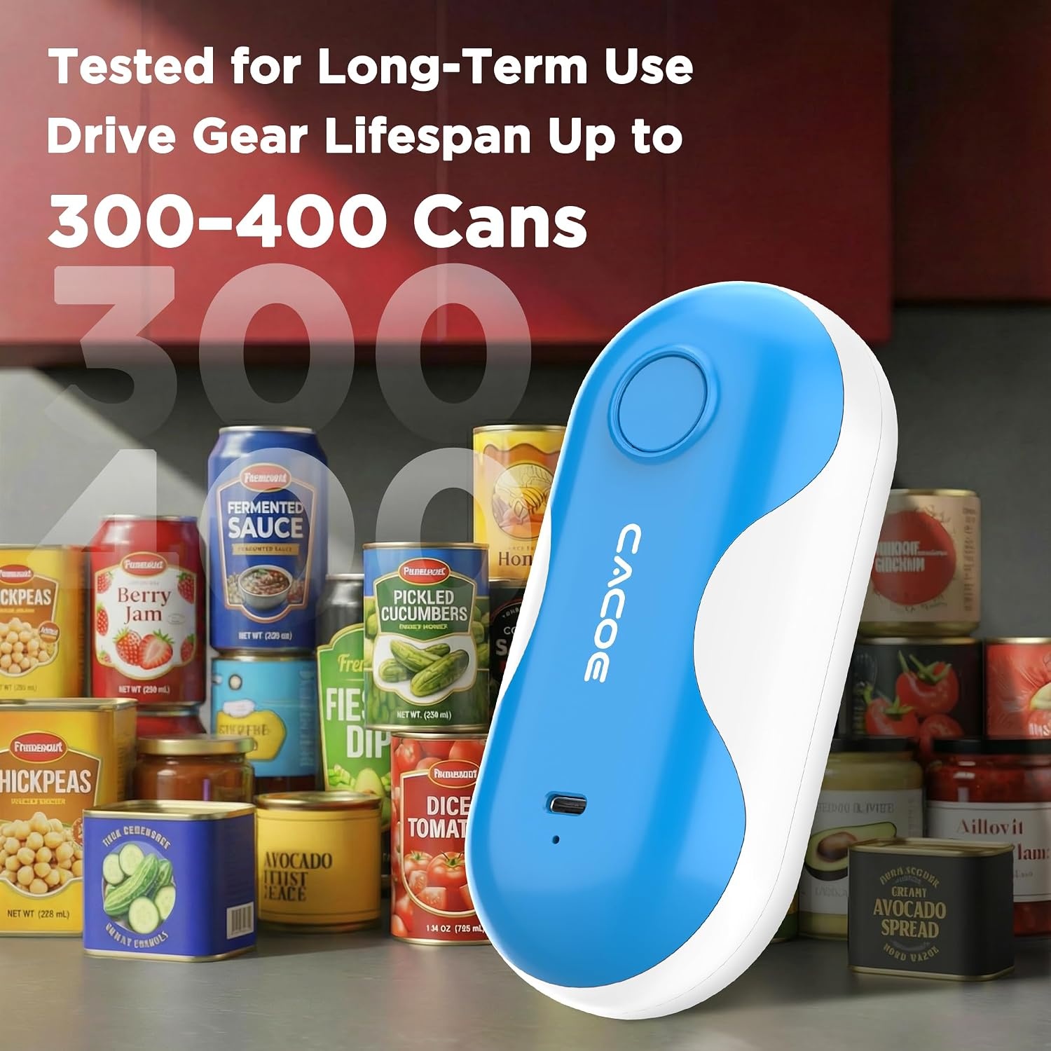 image:imageCACOE Automatic Smart Electric Can OpenerBlue